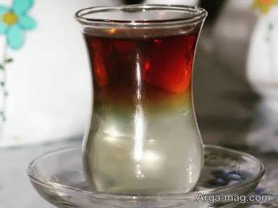 روش تهیه چای دو رنگ با تضاد رنگی سیاه و سفید زیبا