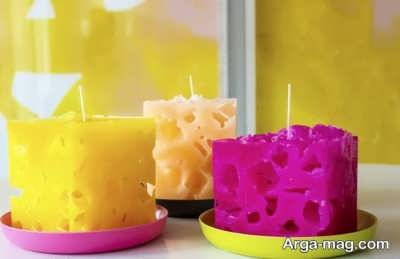 ساختن شمع یخی رنگی