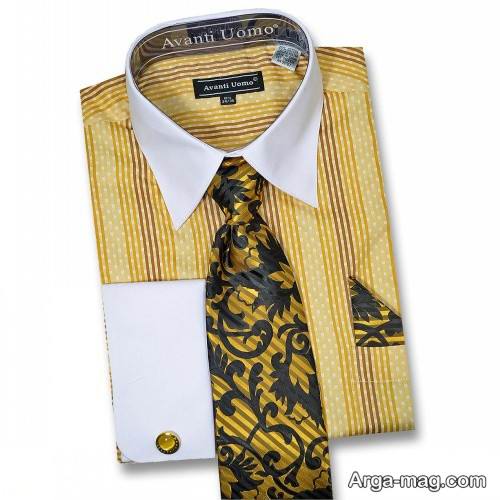 ست کراوات طرح دار با پیراهن 