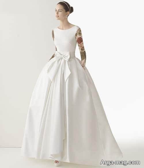 مدل لباس عروس با دامن پف دار 