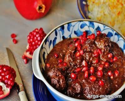 رب انار ملس در خورش گردو استفاده می شود