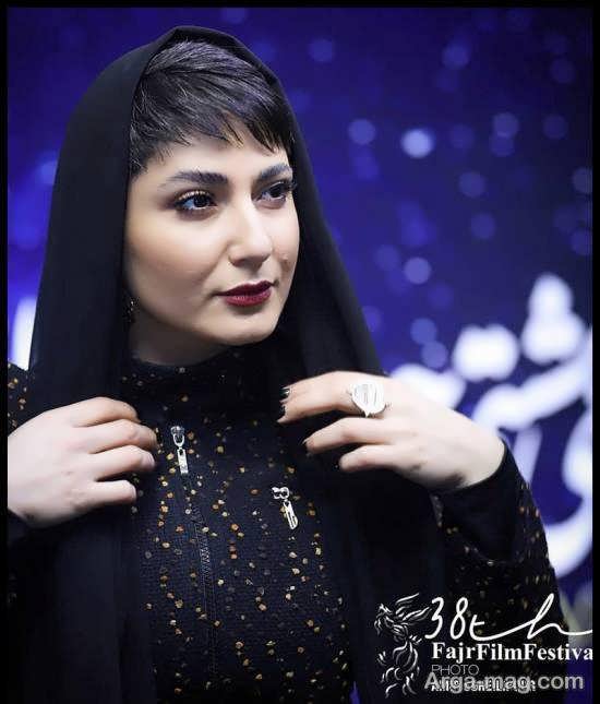 موهای چتری سمیرا حسن پور در اکران مردمی فیلم «سه کام حبس»