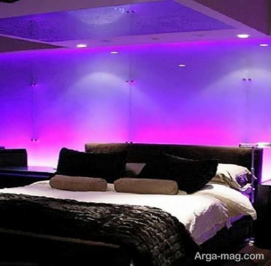 روشهای جالب و مدرن نورپردازی اتاق خواب با لامپ های خطی