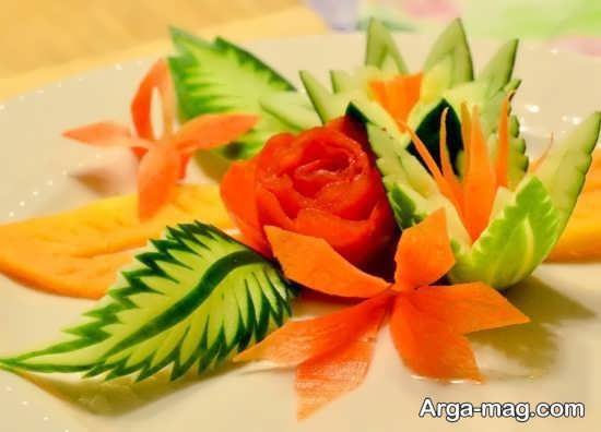 حکاکی خیار و دیگر میوه ها