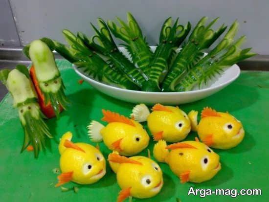 تصویر حکاکی زیبا میوه خیار