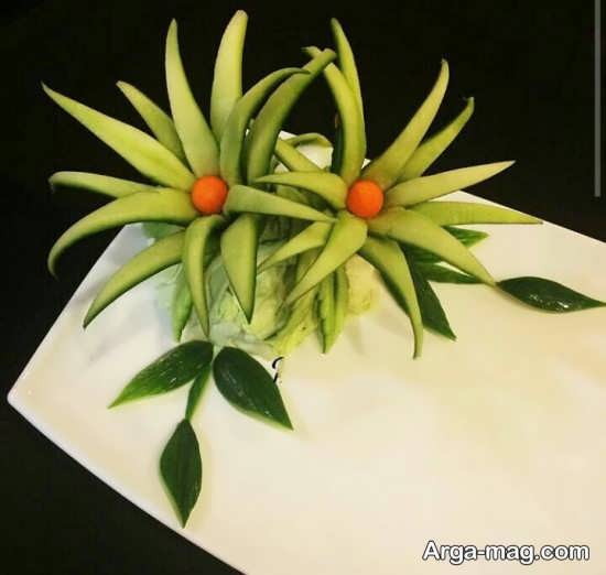 نمونه هایی از انواع حکاکی روی خیار 