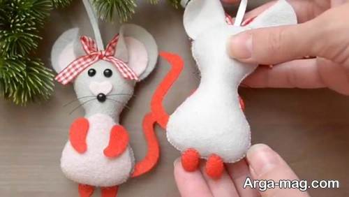 عروسک موش ساخته شده با نمد 