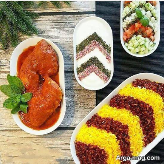 تزئین غذای لذیذ و خوشمزه به سبک ایرانی