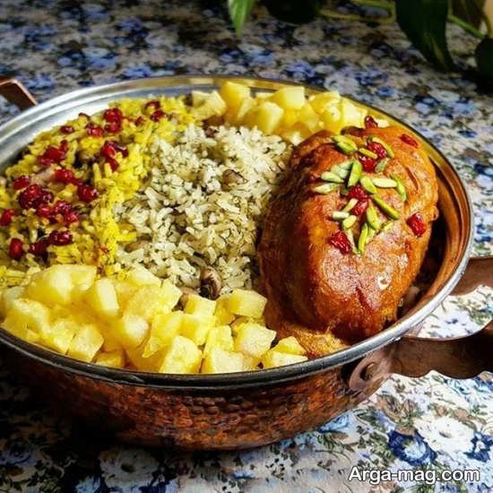 تزیین غذا به روش ایرانی