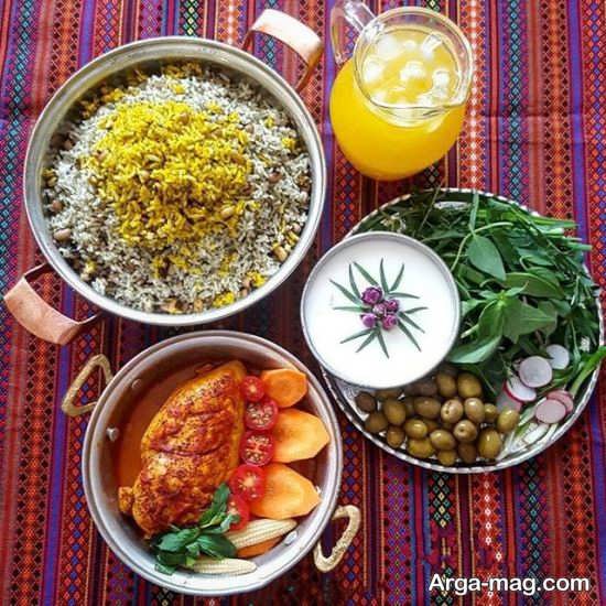 تزیینات جذاب غذا به سبک ایرانی