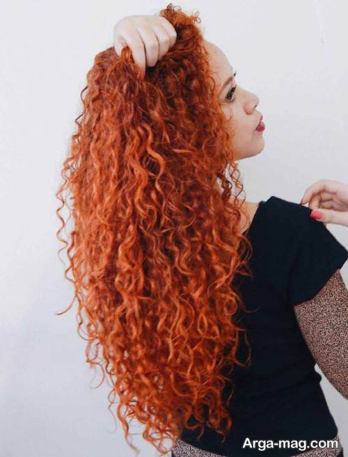 رنگ مو پرتقالی زنانه 