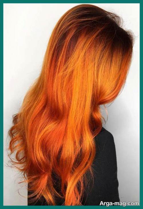 رنگ موی روشن پرتقالی 