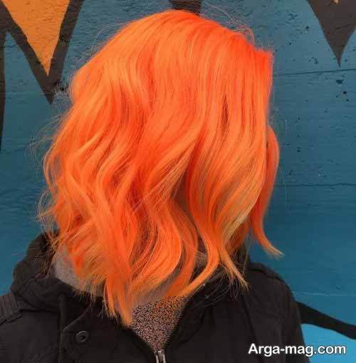 رنگ مو پرتقالی روشن 