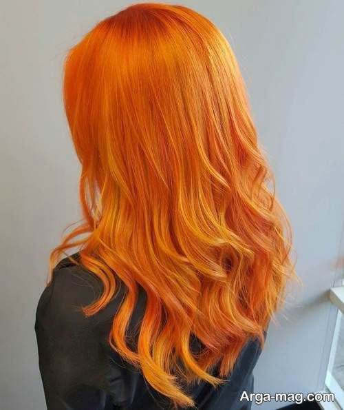 رنگ مو روشن پرتقالی 
