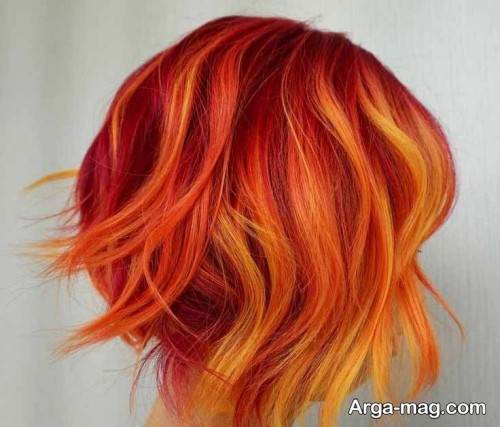رنگ موی زنانه پرتقالی 