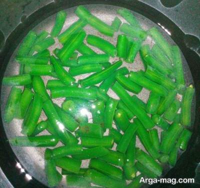 پختن لوبیا سبز 