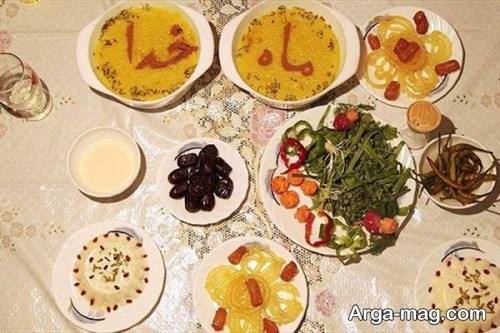 تزیین ساده سفره افطاری ماه مبارک رمضان 