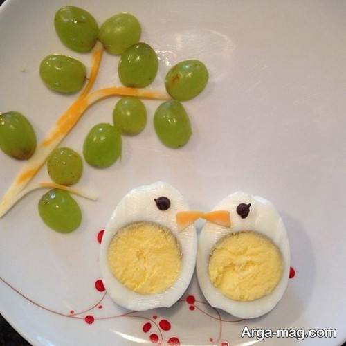 تزیین تخم مرغ برای صبحانه 