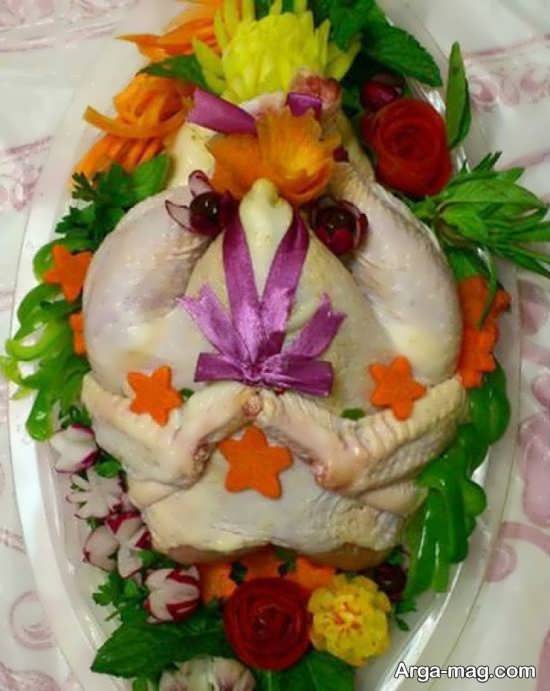 تزیینات زیبای مرغ یخچال عروس
