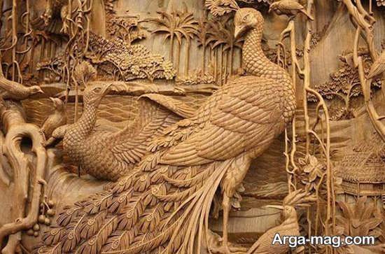 تصویری از کنده کاری روی چوب