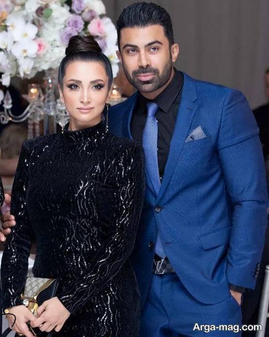 روناک یونسی با پوششی زیبا در مهمانی به همراه همسرش/عکس
