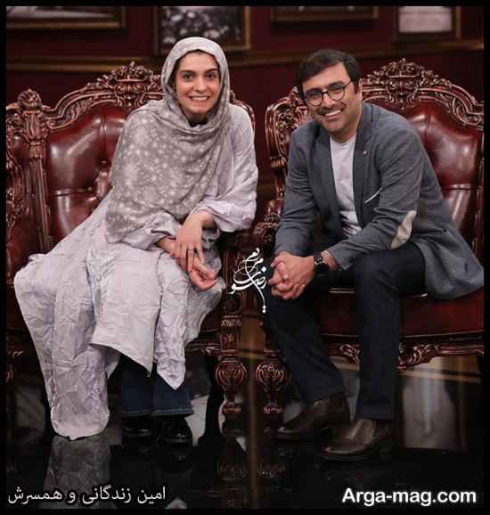 عکس های امین زندگانی و همسرش الیکا عبدالرزاقی در دورهمی
