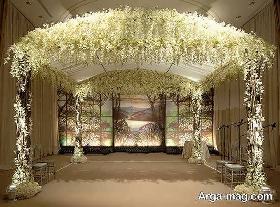 گالری زیبا و چشم نوازی از طراحی جایگاه مراسم ازدواج