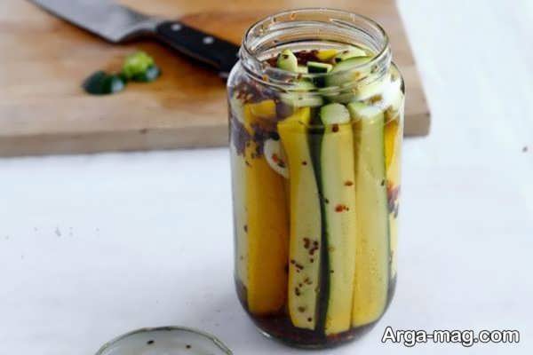 طرز تهیه ترشی کدو سبز خوشمزه