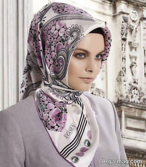 بستن روسری طرح دار 