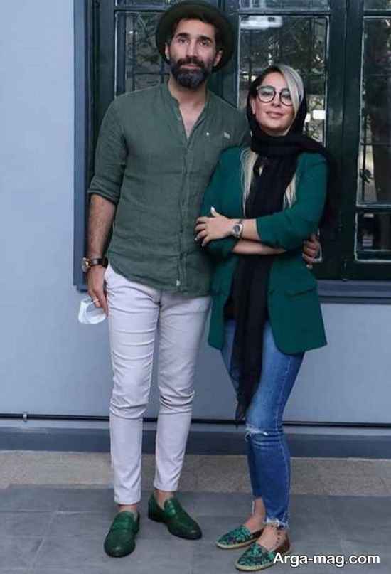 ست زیبای سمانه پاکدل و همسرش در نمایشگاه عکس هادی کاظمی