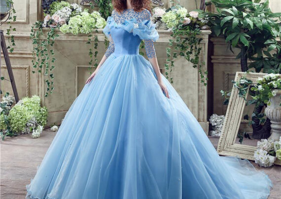 مدل لباس عروس آبی