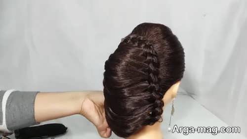 شینیون حلزونی شیک برای مراسم و جشن