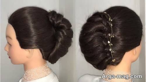 مدل شینیون حلزونی شیک و مجلسی زنانه