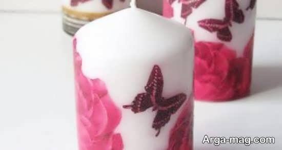 ایده هایی زیبا و جذاب از تزیینات شمع با دستمال کاغذی