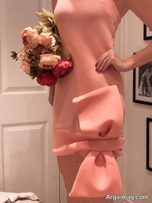 مدل لباس پاپیون دار زیبا 
