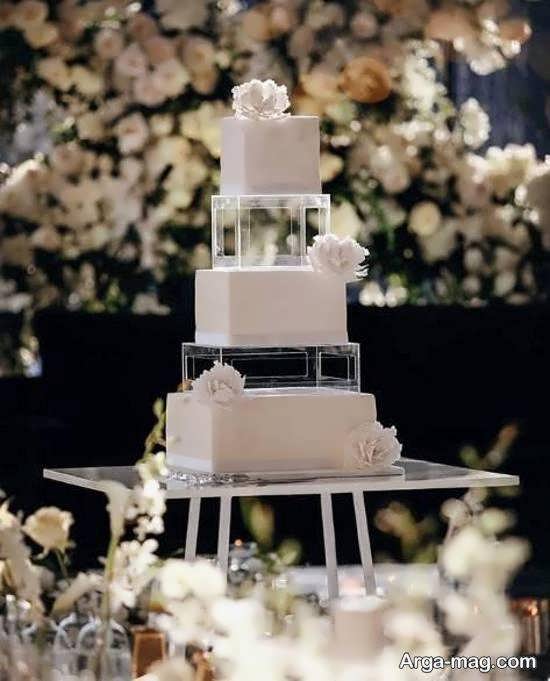 انواع کیک های عروس سه لایه ای با طرح زیبا