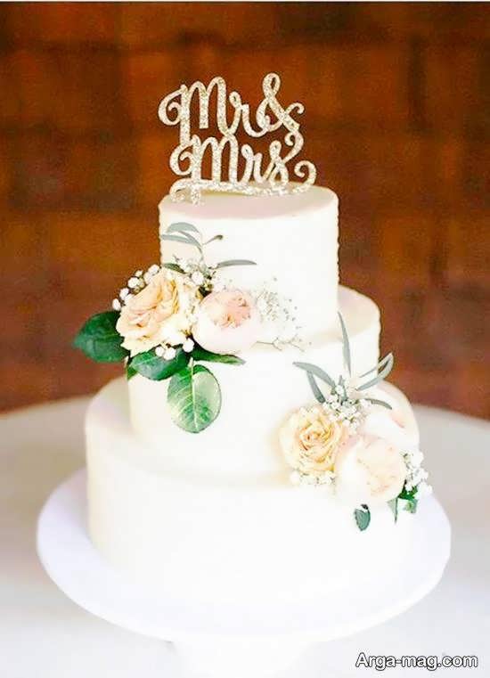 انواع ایده های جدید و جذاب کیک عروسی با سه طبقه