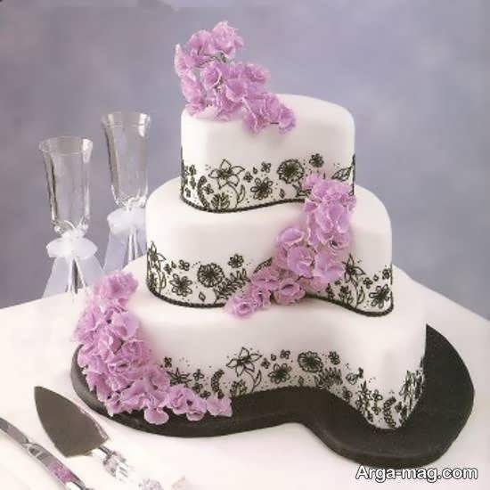انواع کیک های عروس با سه ردیف با طرح و شکلی نو