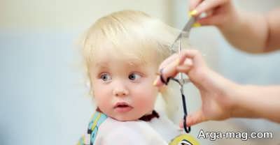 مراقبت از موهای کودکان با قیچی کردن