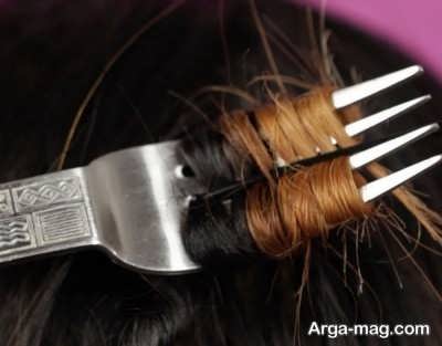 فر دادن مو با چنگال 