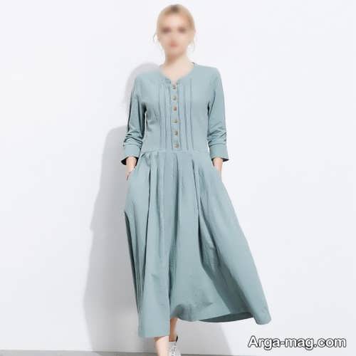 مانتوی بلند چین دار 