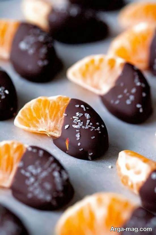 نمونه هایی زیبا و خواستنی از دیزاین میوه با نارنگی برای مهمانی ها