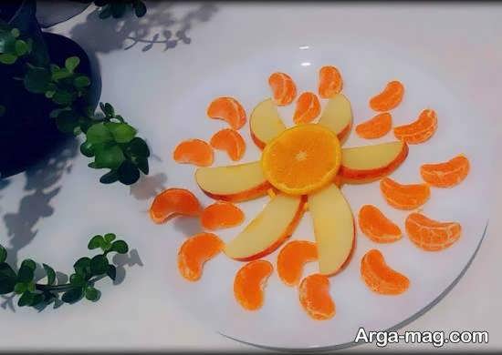 دیزاین و زیباسازی میوه هنری نو با نارنگی