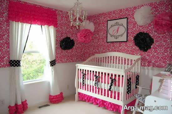 نمونه هایی بینظیر از طراحی اتاق نوزاد صورتی