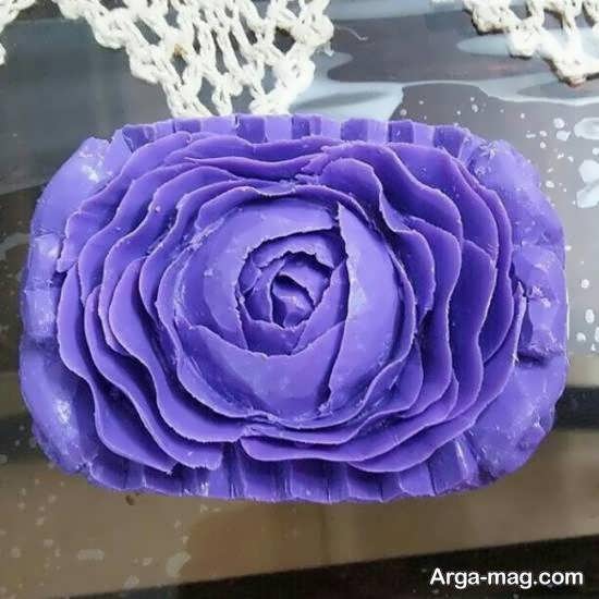 ساخت کار هنری دست ساز با صابون به شکل گل