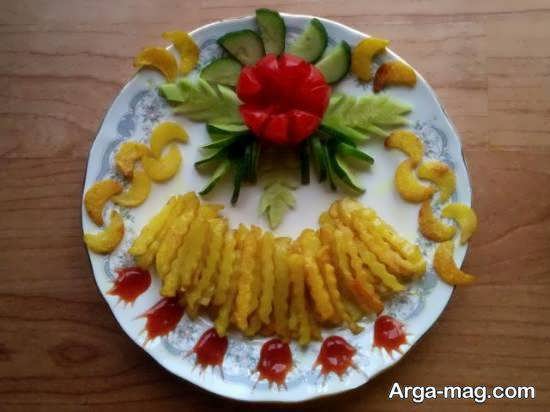 گالری شیک و لوکسی از تزیین سیب زمینی سرخ شده برای کدبانوهای عزیز