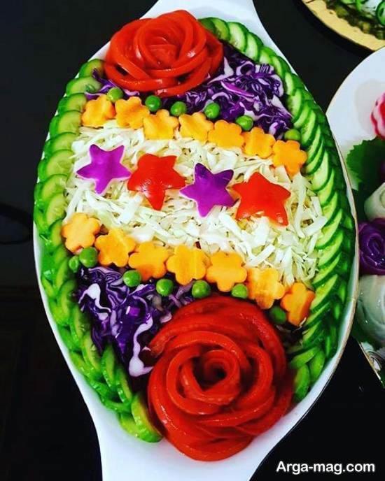 گالری زیبایی از ایده های تزیین سالاد با هویج
