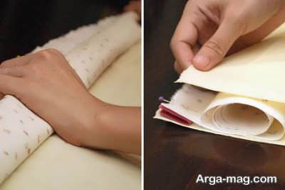 لوله کردن پارچه روبالشتی
