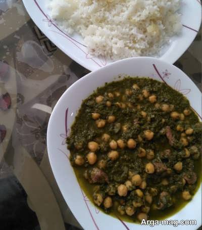 خوراک گوشت و نخود اصفهانی 