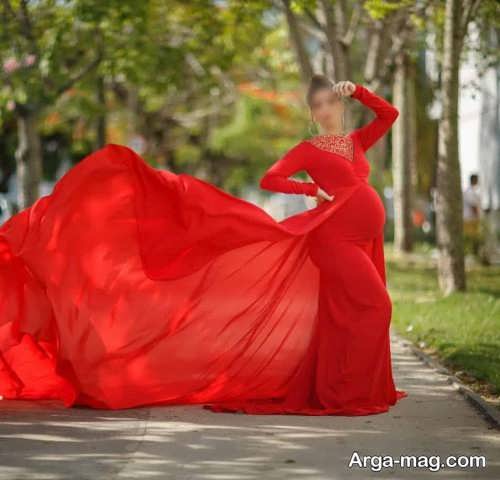 لباس قرمز بارداری 
